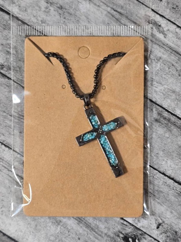 Turquoise Cross Necklace - Create Marketplace