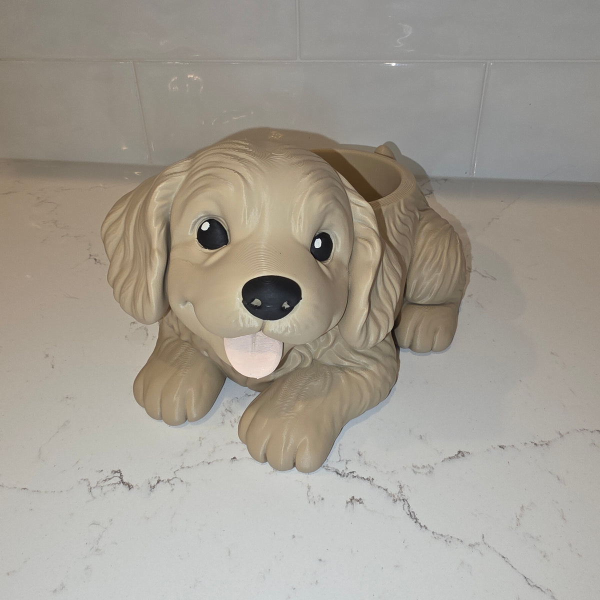 Cache-pot chiot joyeux