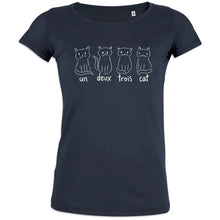 Un Deux Trois Cat Women's Organic Cotton Tee - Create Marketplace