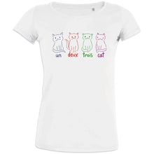 Un Deux Trois Cat Women's Organic Cotton Tee - Create Marketplace