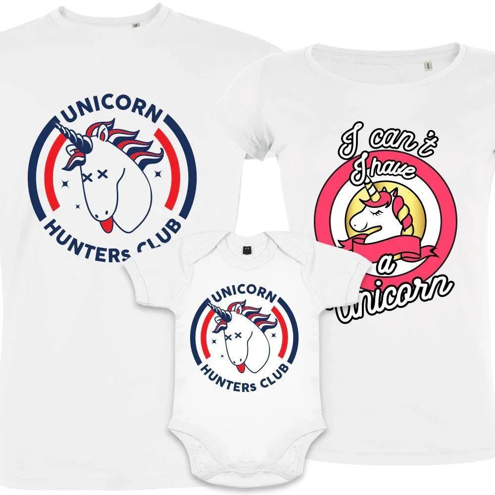 Unicorn Hunters Club Matching Family Organic Tees (Set of 3) - Create Marketplace