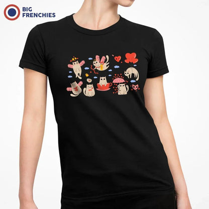 Valentine Cats Women's Organic Cotton Tee - Create Marketplace