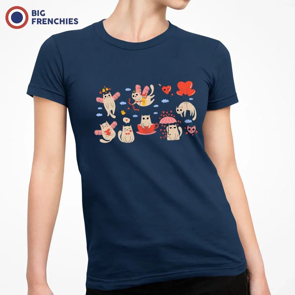 Valentine Cats Women's Organic Cotton Tee - Create Marketplace