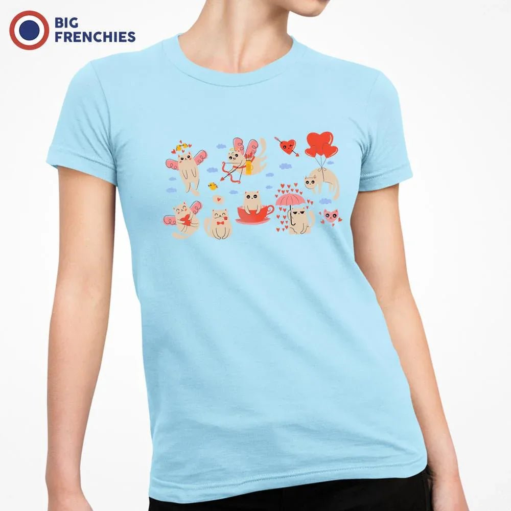 Valentine Cats Women's Organic Cotton Tee - Create Marketplace
