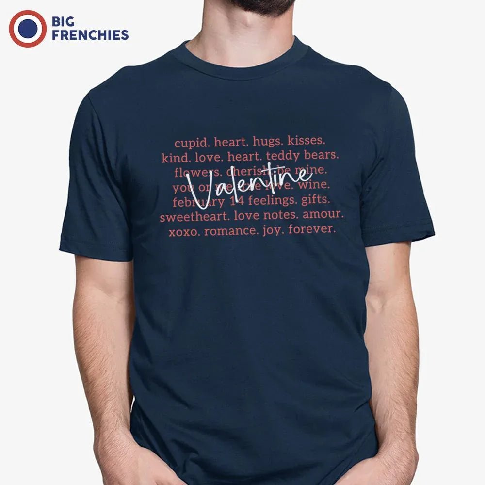 Valentine Love Words Men's Organic Cotton Tee - Create Marketplace