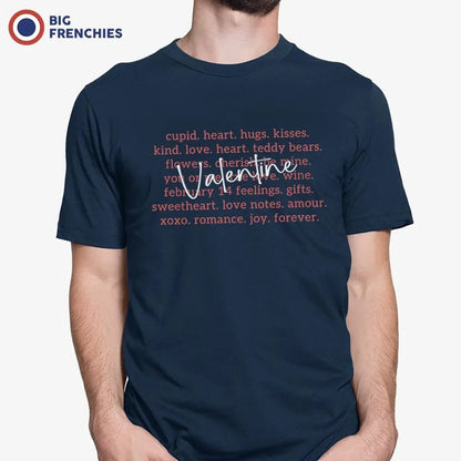 Valentine Love Words Men's Organic Cotton Tee - Create Marketplace