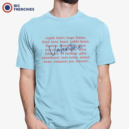 Valentine Love Words Men's Organic Cotton Tee - Create Marketplace