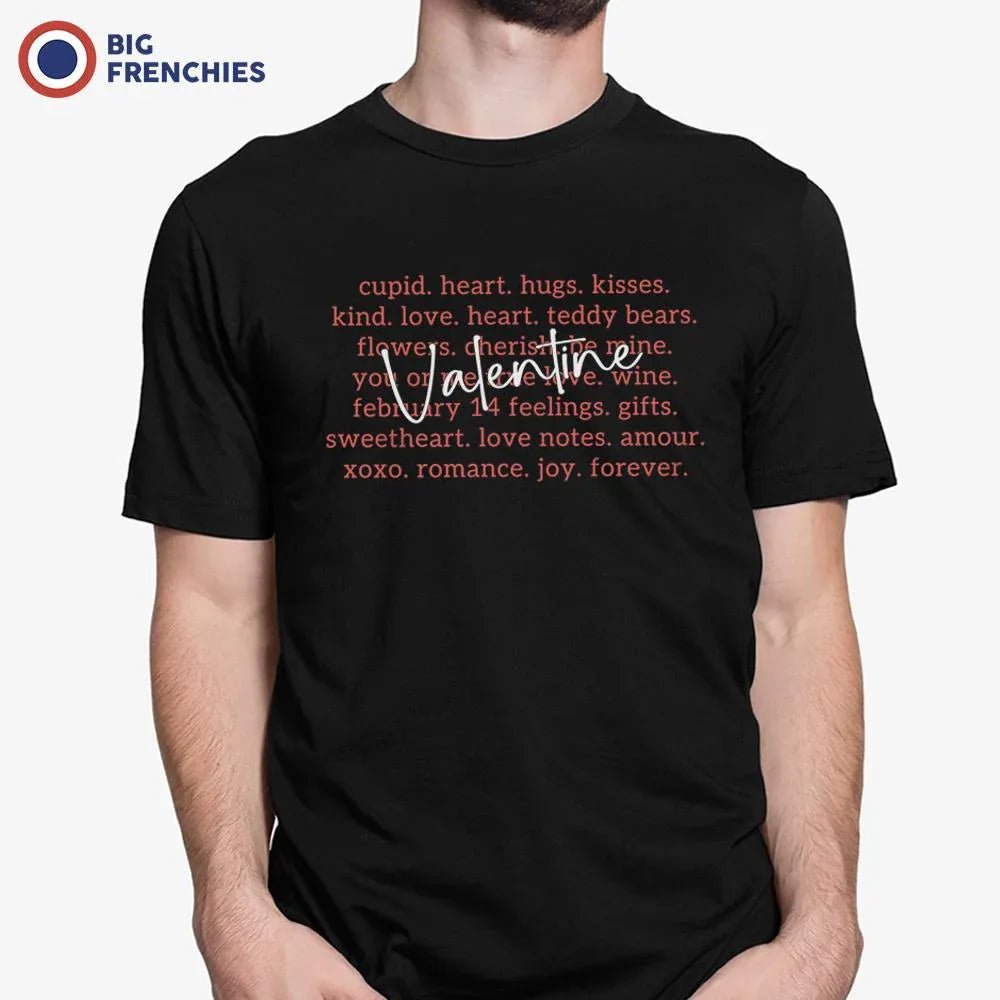 Valentine Love Words Men's Organic Cotton Tee - Create Marketplace