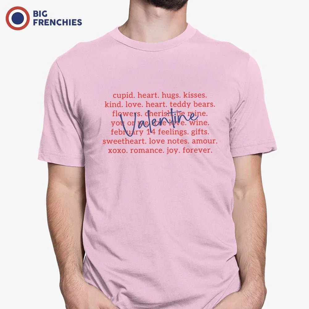 Valentine Love Words Men's Organic Cotton Tee - Create Marketplace