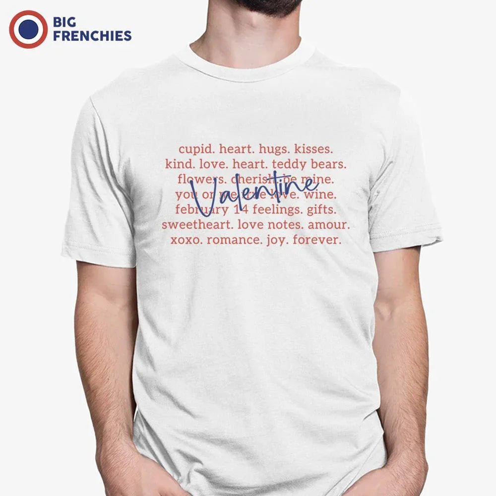 Valentine Love Words Men's Organic Cotton Tee - Create Marketplace