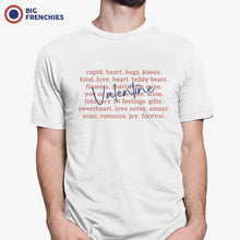 Valentine Love Words Men's Organic Cotton Tee - Create Marketplace