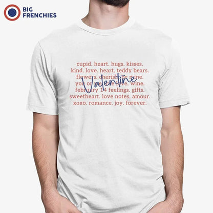 Valentine Love Words Men's Organic Cotton Tee - Create Marketplace