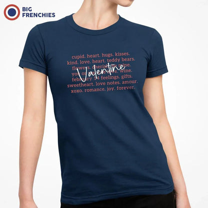 Valentine Love Words Women's Organic Cotton Tee - Create Marketplace
