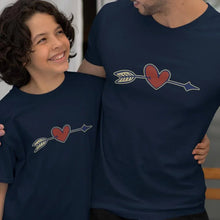 Valentine's Heart Arrow Dad and Child Organic Cotton T-Shirts family Set (Set of 2) - Create Marketplace