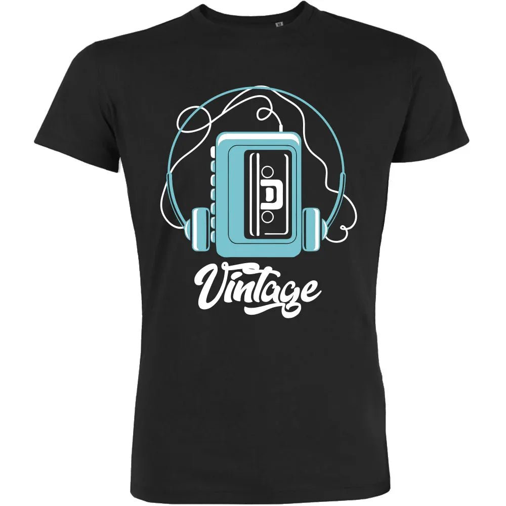 Vintage Cassette Player Men's Organic Tee - Create Marketplace