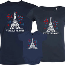 Vive La France With Eiffel Tower and Fireworks Matching Organic Cotton Family Set (Set of 3) - Create Marketplace