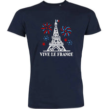 Vive La France With Eiffel Tower and Fireworks Tower Men's Organic Cotton Tee - Create Marketplace