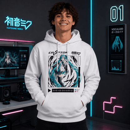 VOCALOID HATSUNE MIKU WHITE HOODIE - Create Marketplace
