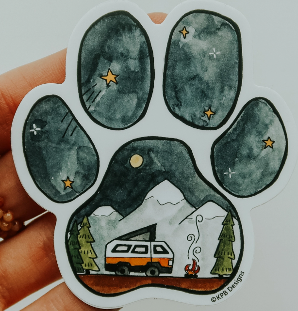 Night Dog Paw sticker
