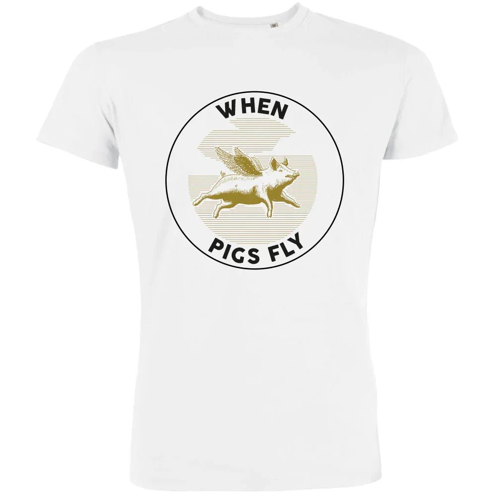 When Pigs Fly Men's Organic Tee - Create Marketplace
