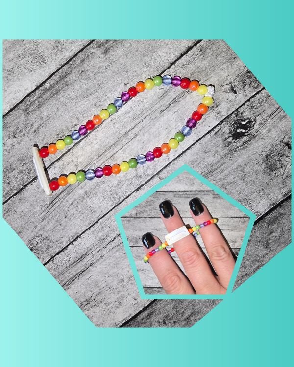 White Mother of Pearl Rainbow Bracelet - made by kid Sam - Create Marketplace