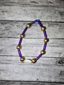 White Mother of Pearl with Gold accents Bracelet - made by kid Sam - Create Marketplace