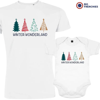 Winter Wonderland Christmas Dad and Child Organic Cotton family Set (Set of 2) - Create Marketplace