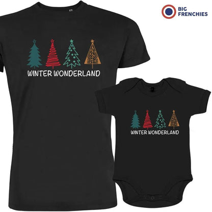 Winter Wonderland Christmas Dad and Child Organic Cotton family Set (Set of 2) - Create Marketplace