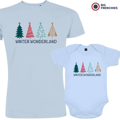 Winter Wonderland Christmas Dad and Child Organic Cotton family Set (Set of 2) - Create Marketplace
