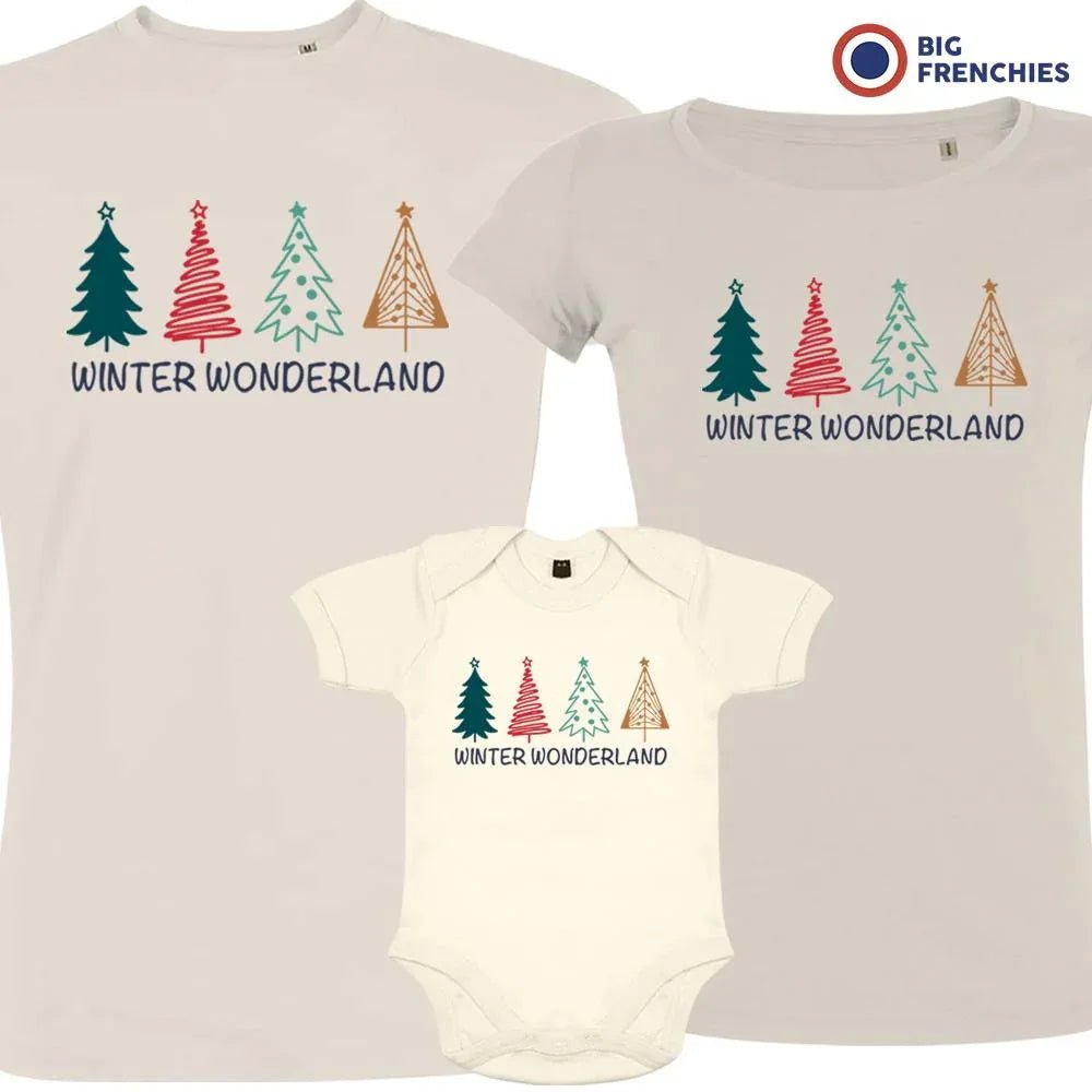 Winter Wonderland Christmas Matching Family Organic Tees (Set of 3) - Create Marketplace