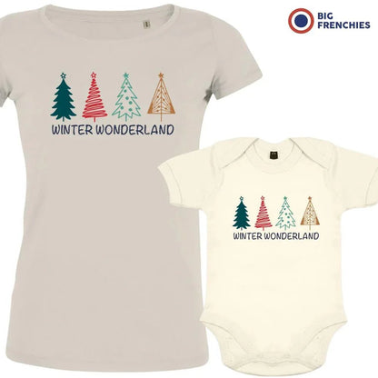 Winter Wonderland Christmas Mom and Child Organic Cotton family Set (Set of 2) - Create Marketplace