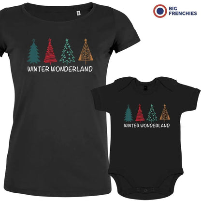 Winter Wonderland Christmas Mom and Child Organic Cotton family Set (Set of 2) - Create Marketplace