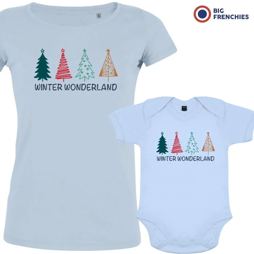 Winter Wonderland Christmas Mom and Child Organic Cotton family Set (Set of 2) - Create Marketplace