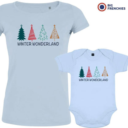 Winter Wonderland Christmas Mom and Child Organic Cotton family Set (Set of 2) - Create Marketplace