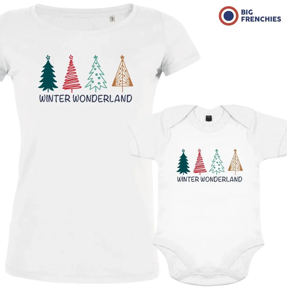 Winter Wonderland Christmas Mom and Child Organic Cotton family Set (Set of 2) - Create Marketplace