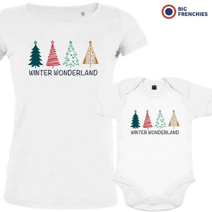 Winter Wonderland Christmas Mom and Child Organic Cotton family Set (Set of 2) - Create Marketplace
