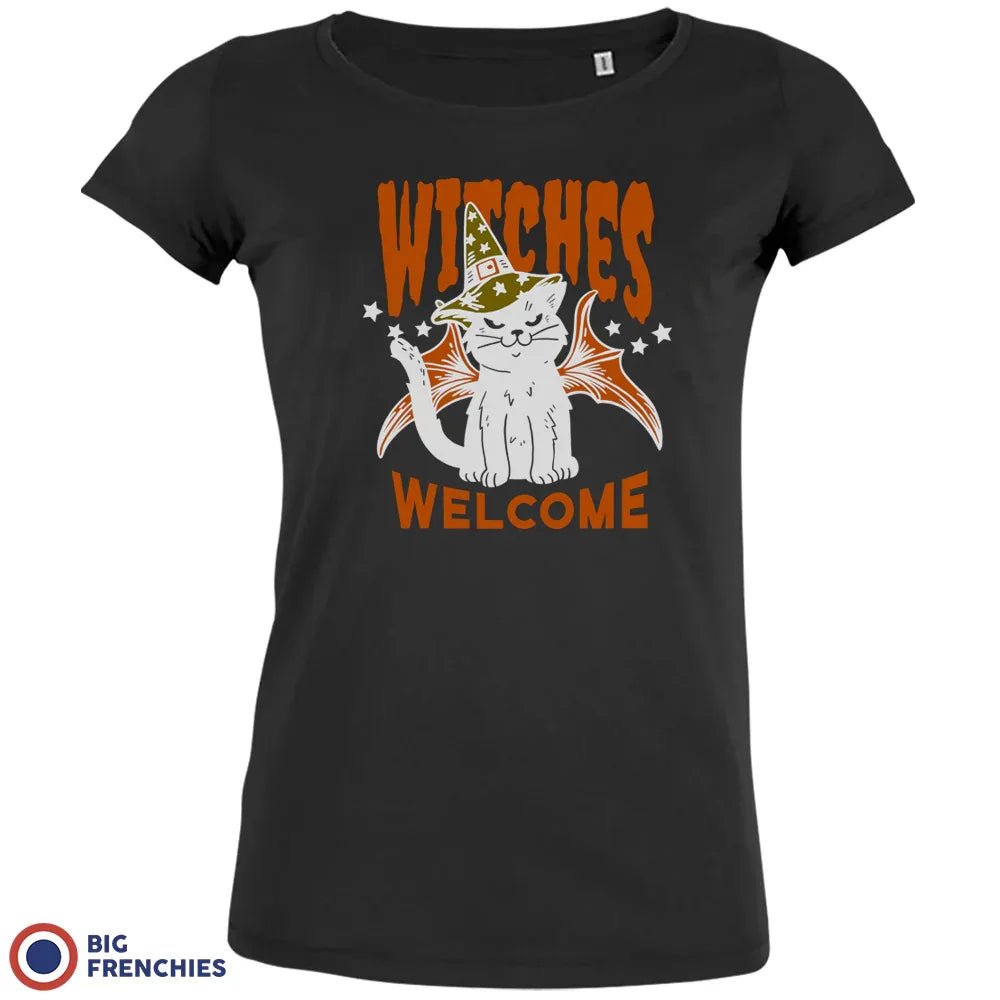 Witches Welcome Halloween Women's Organic Cotton Tee - Create Marketplace