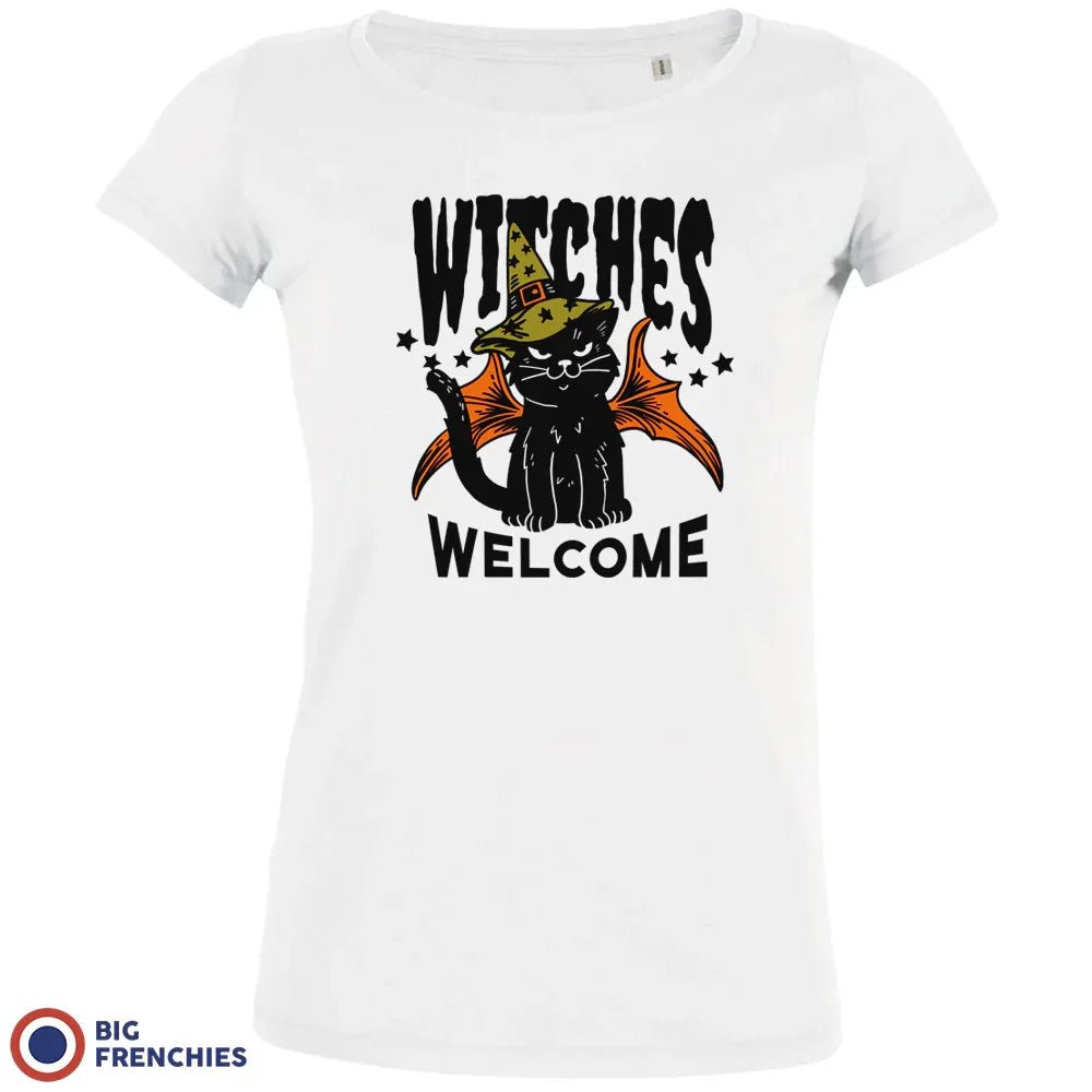 Witches Welcome Halloween Women's Organic Cotton Tee - Create Marketplace