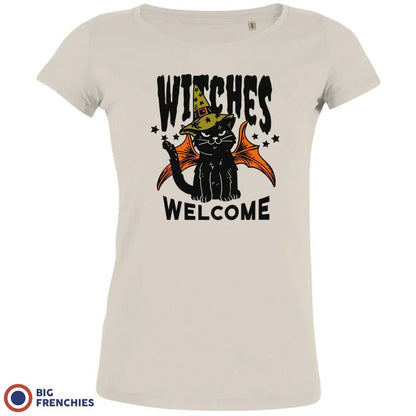 Witches Welcome Halloween Women's Organic Cotton Tee - Create Marketplace