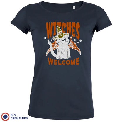 Witches Welcome Halloween Women's Organic Cotton Tee - Create Marketplace