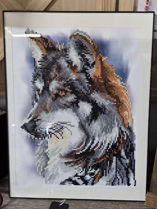 Wolf diamond art - made by kid Wesley - Create Marketplace