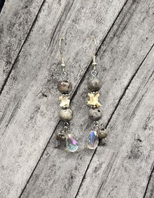 Yooperlite and Snake Vertebrae Earring - Create Marketplace